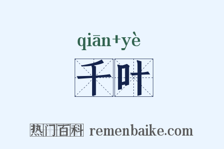 千叶是什么意思的图片